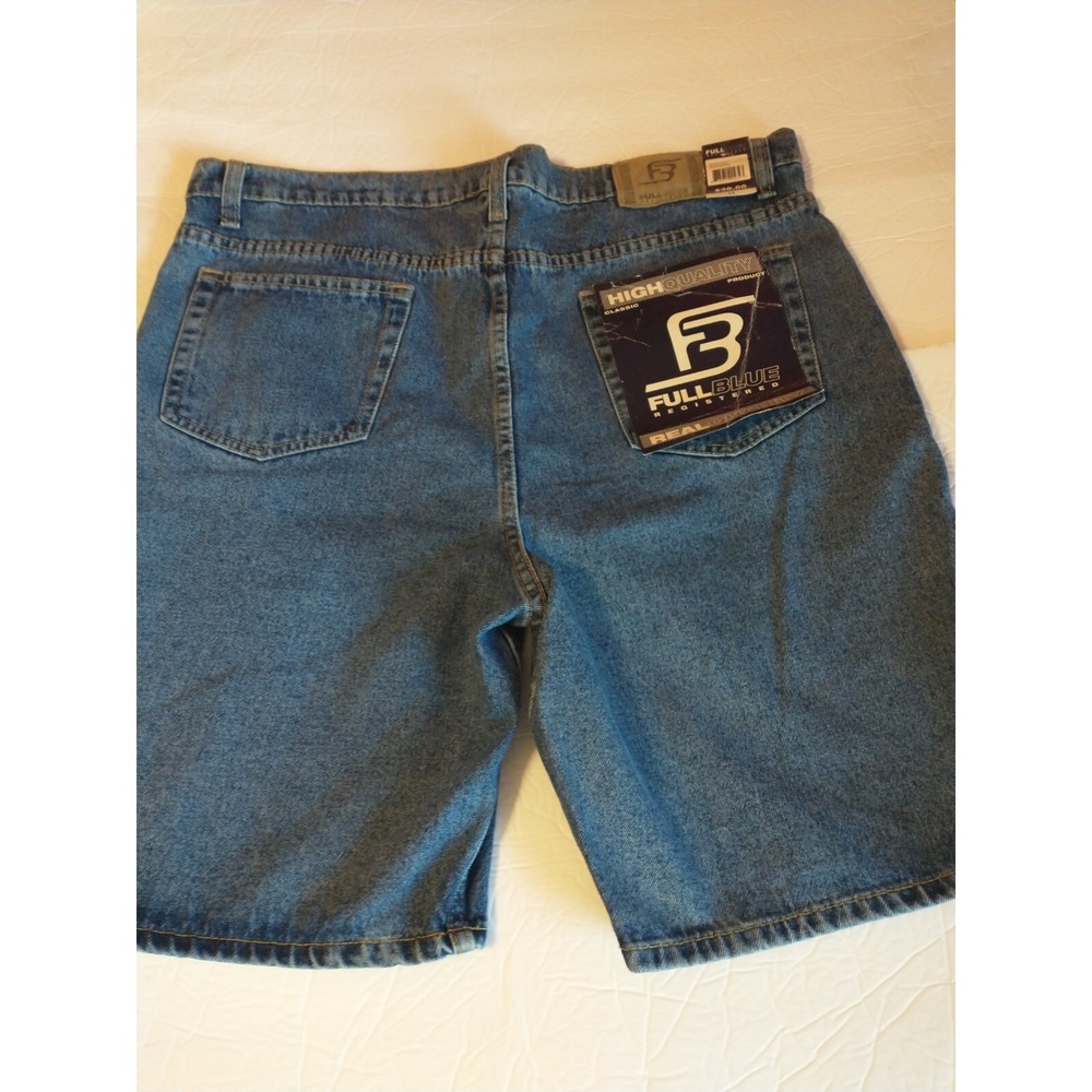 Full Blue High Quality‎ Denim Shorts Size 40 5-Pocket